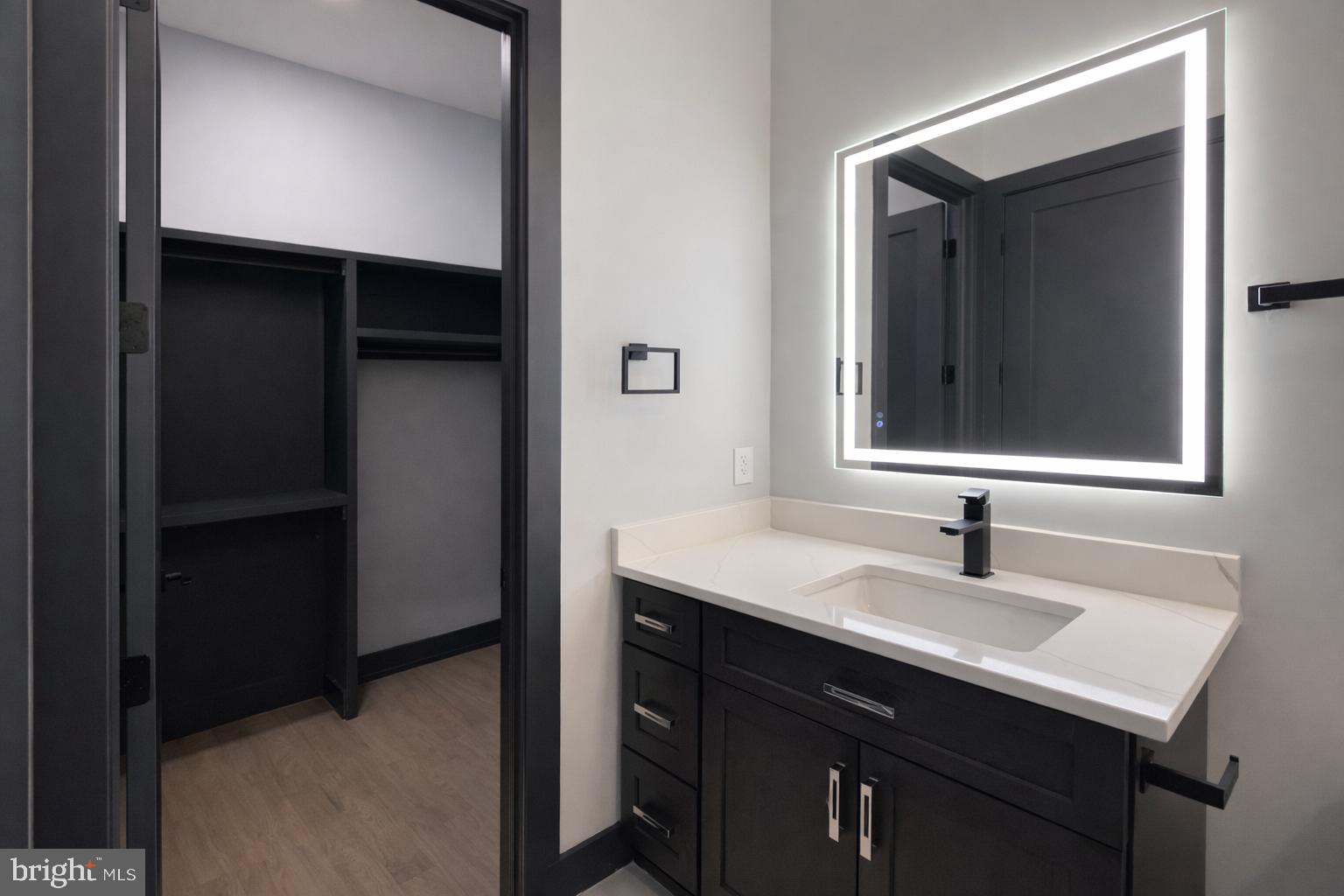 2613 Beacon Hill Road Alexandria, VA 22306 - Photo 45 of 65 Sleek modern bathroom with stylish lighting.