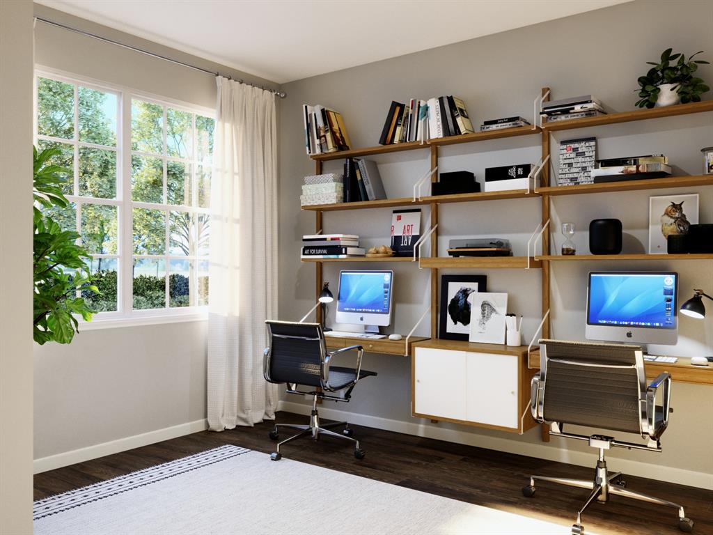 5025 Wellborn Road Crowley, TX 76036 - Photo 20 of 38 a view of a workspace with a window and shelf