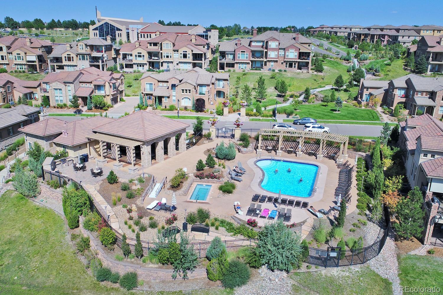 9233 Viaggio Way Highlands Ranch, CO 80126 - Photo 34 of 35 an aerial view of multiple house