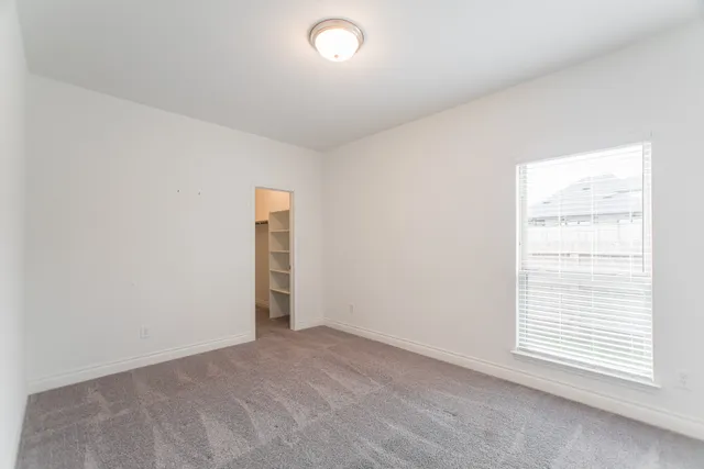 an empty room with a window