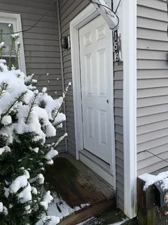 a view of a door of the house