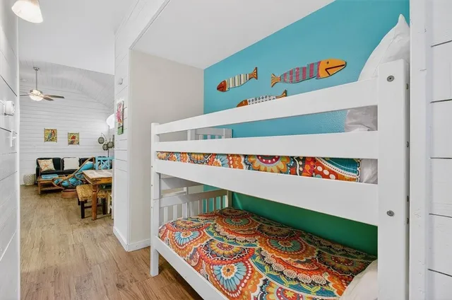 a bed room with a bed and a couch