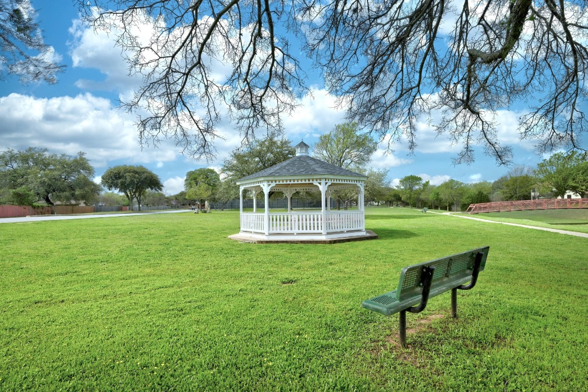 1205 Rambling Trail Cedar Park, TX 78613 - Photo 33 of 38 Nearby Janet Bartles Park gazebo and walking path, benches.