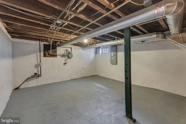 a garden view with a seating space