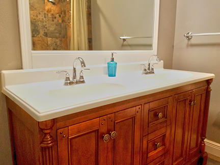 1562 Bay Grove Road Freeport, FL 32439 - Photo 10 of 18 a bathroom with a sink and a mirror