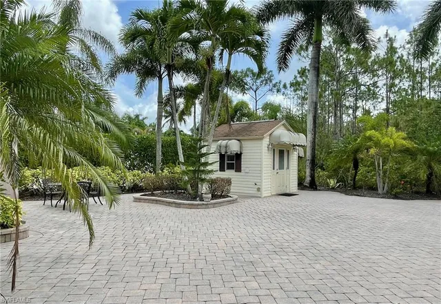 a view of a house with a patio