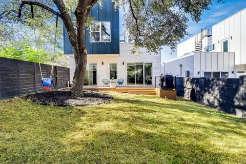 a view of an outdoor space with seating