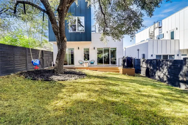 a view of an outdoor space with seating