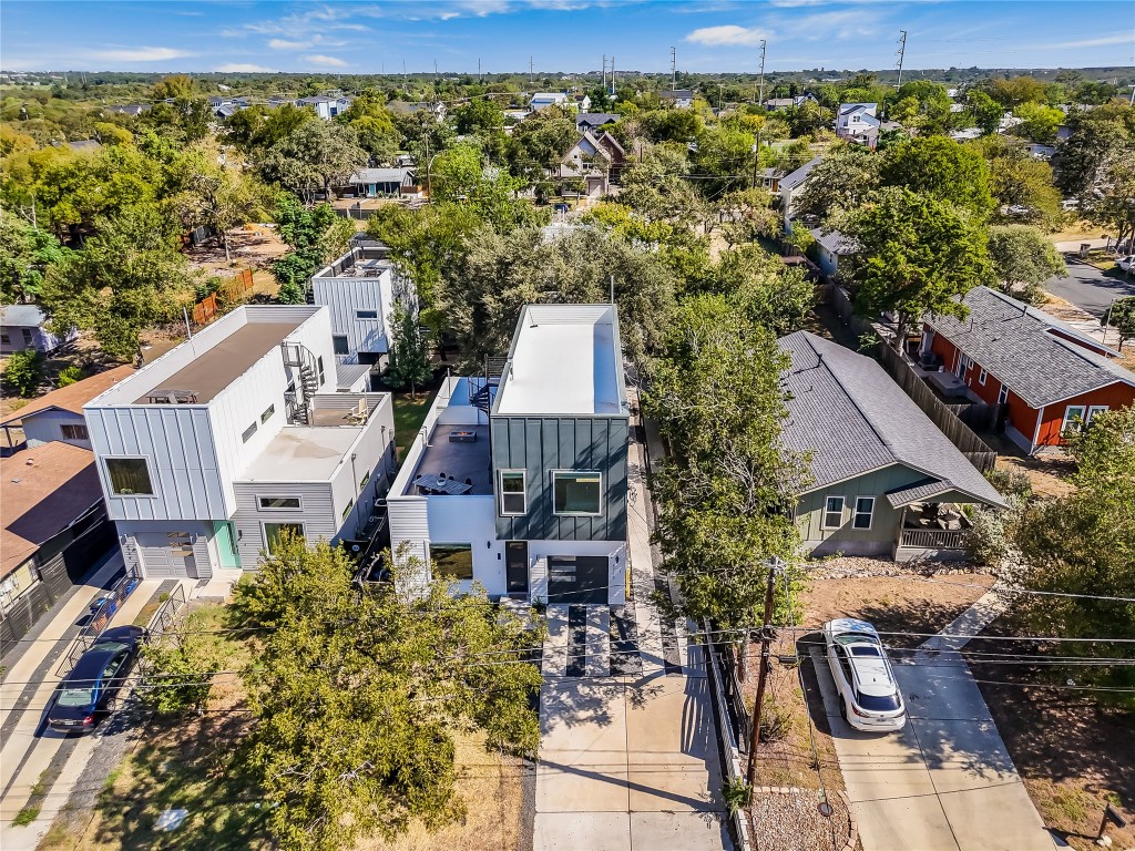 4712 Reyes Street, Unit 1 Austin, TX 78721 - Photo 34 of 40 an aerial view of residential houses with outdoor space