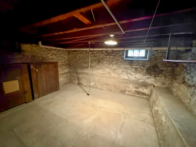 a area with wooden walls