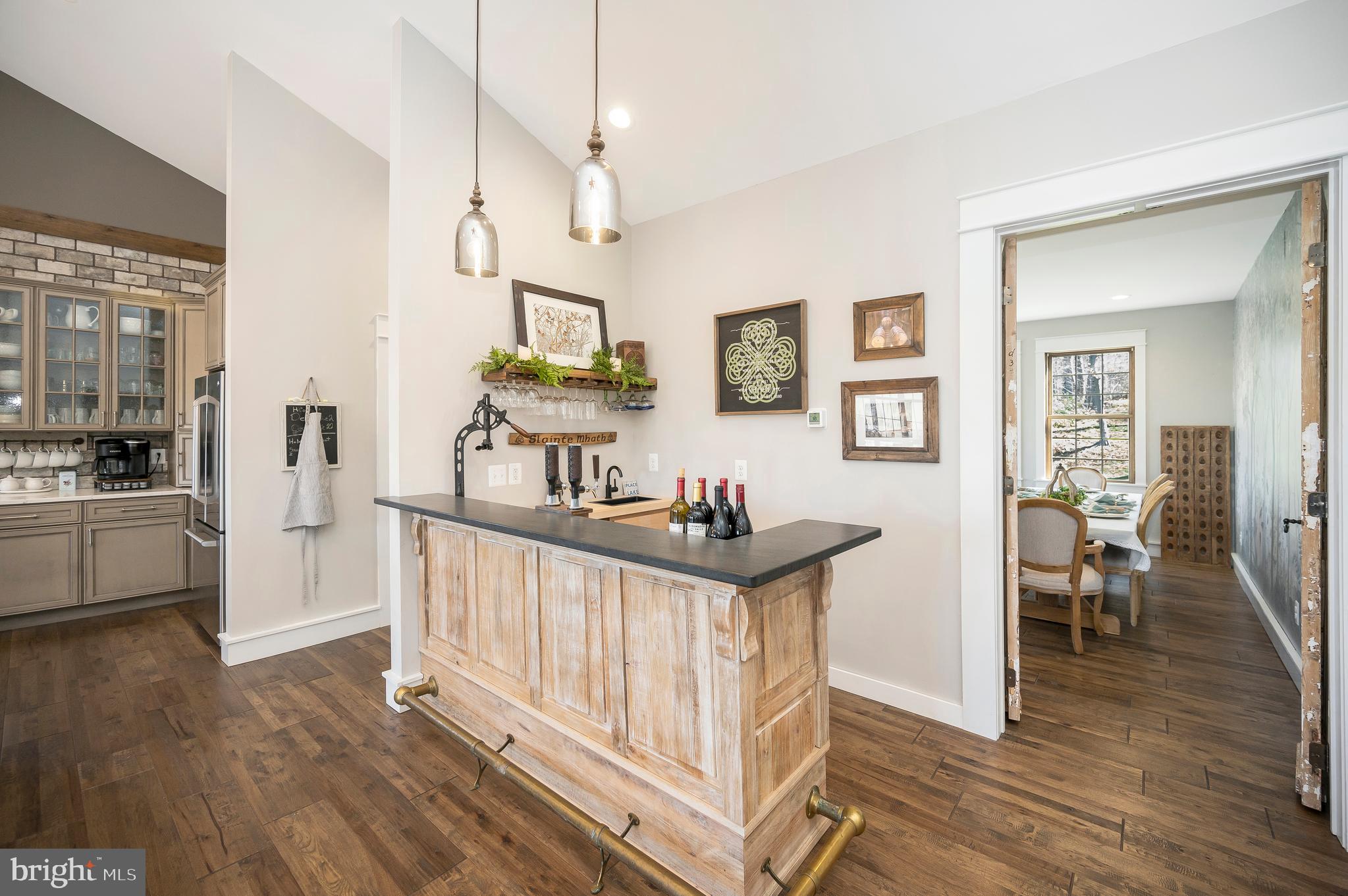 8080 Longtree Road Manassas, VA 20112 - Photo 19 of 66 and built-in wet bar made with reclaimed wood.
