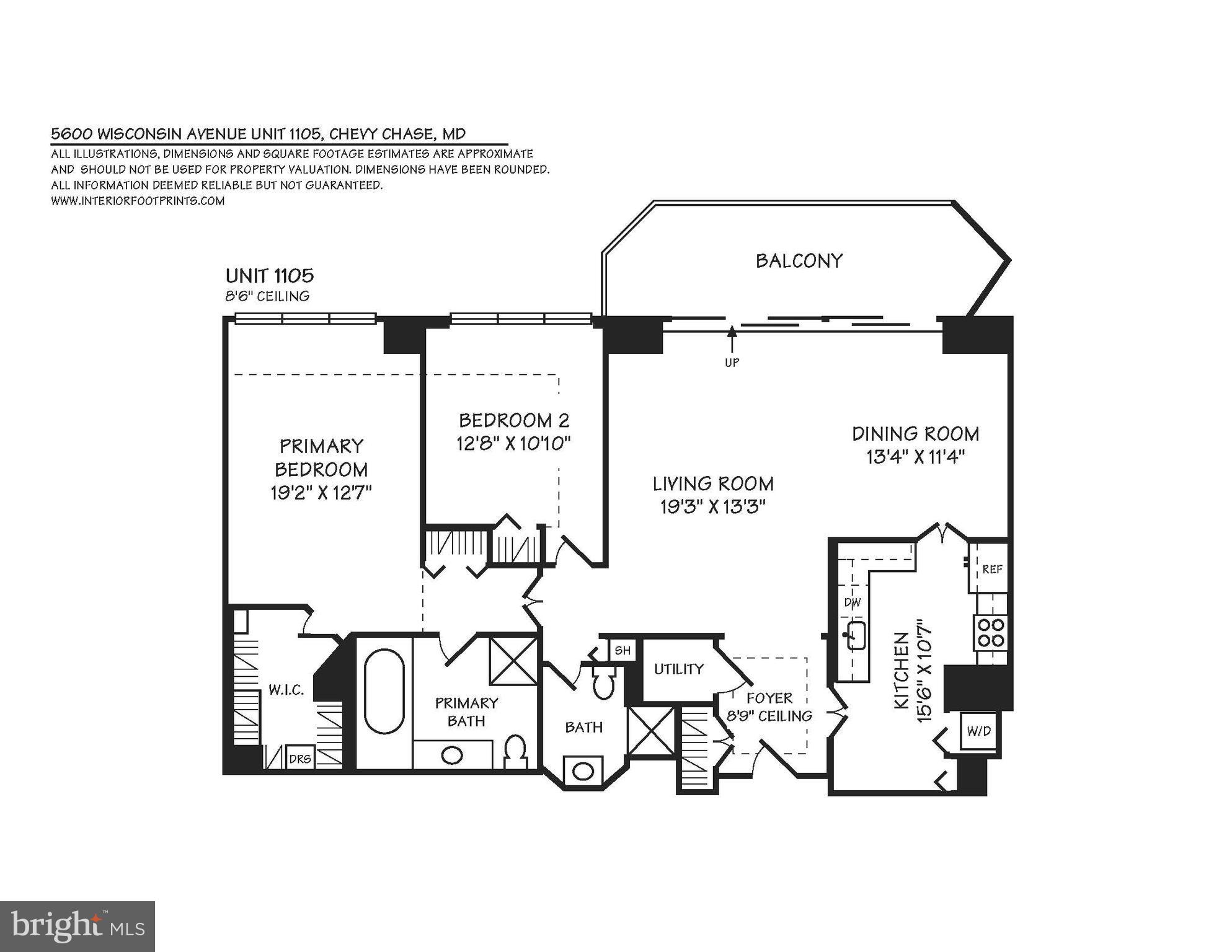 5600 Wisconsin Avenue, Unit 1105 Chevy Chase, MD 20815 - Photo 67 of 67 #1105 floor plan