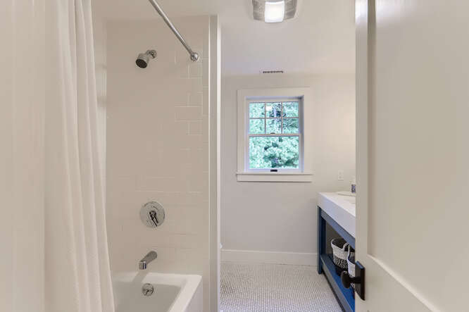 4 Penny Lane Edgartown, MA 02539 - Photo 41 of 60 a bathroom with a bathtub and a shower