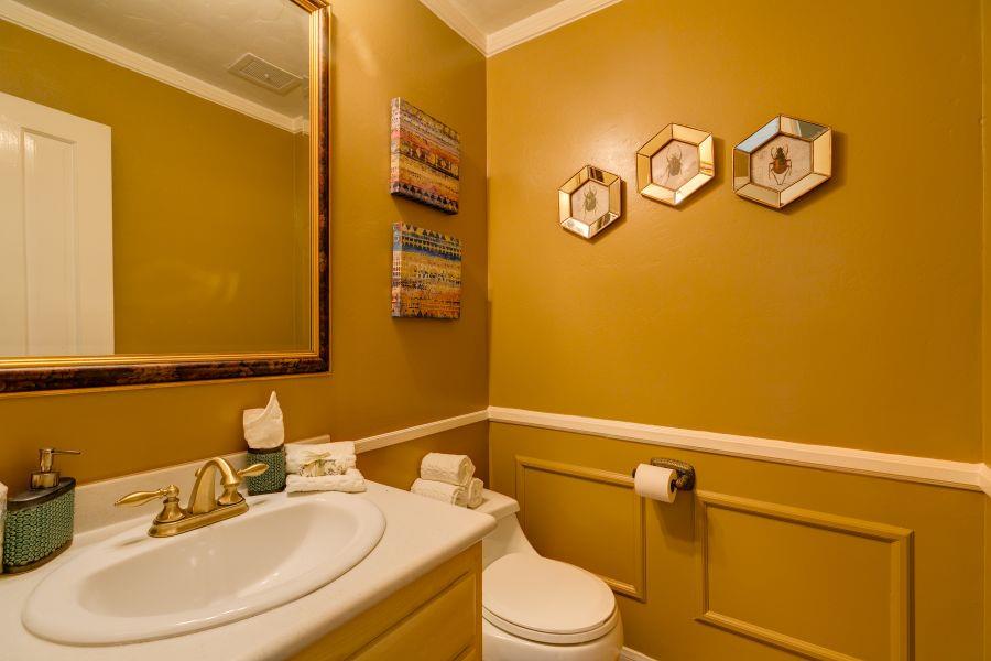 1195 Rancho Court Ojai, CA 93023 - Photo 18 of 49 a bathroom with a sink and a mirror