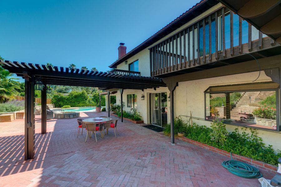 1195 Rancho Court Ojai, CA 93023 - Photo 34 of 49 a backyard of a house with outdoor seating