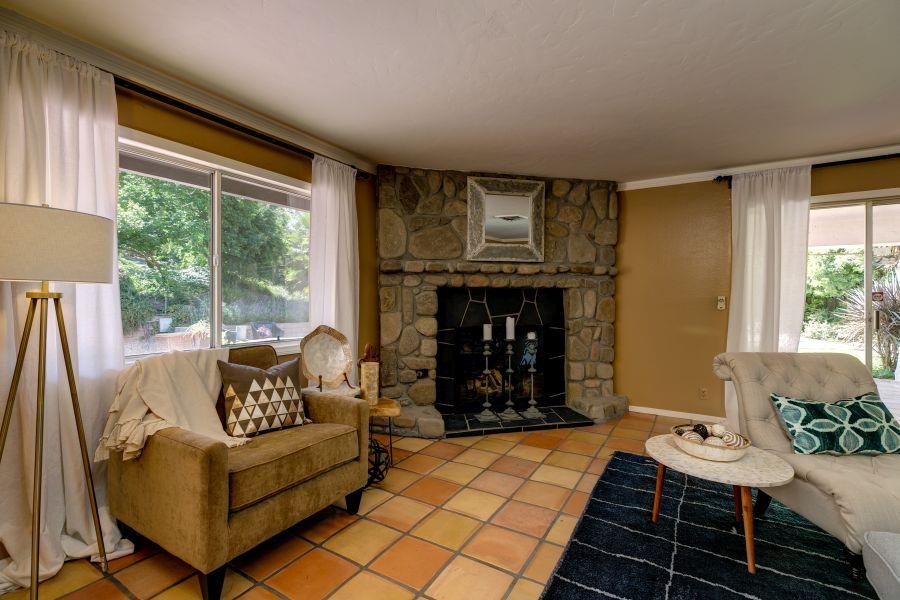 1195 Rancho Court Ojai, CA 93023 - Photo 7 of 49 a living room with furniture and a fireplace