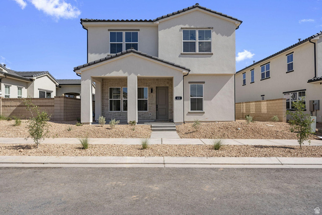 632 Emerald Pt Drive St. George, UT 84790 - Photo 1 of 1 Mediterranean / spanish-style house with covered porch, stucco siding, and a tiled roof