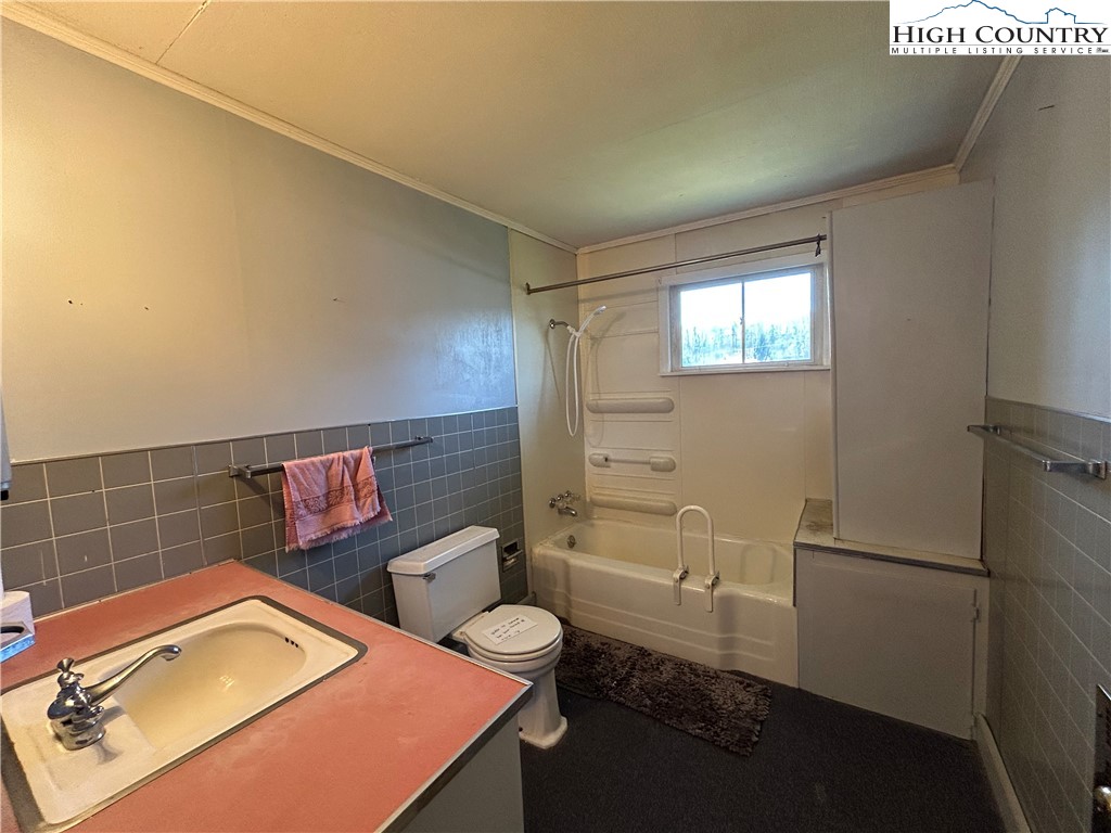 116 Cole Street Boone, NC 28607 - Photo 14 of 21 a bathroom with a sink a toilet and shower