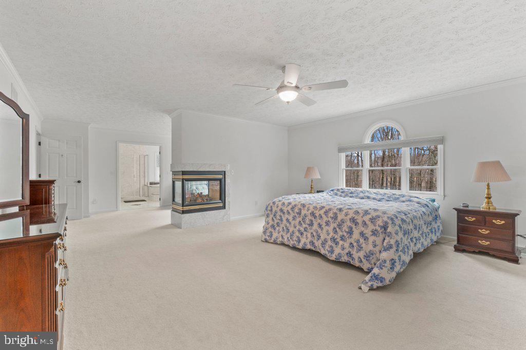 1633 Freeland Road Freeland, MD 21053 - Photo 39 of 73 a spacious bedroom with a large bed and a chandelier