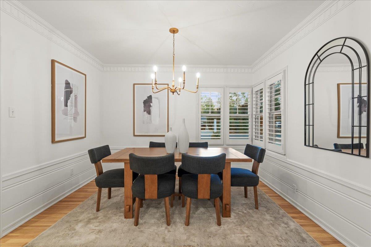 1042 Camino Ramon San Jose, CA 95125 - Photo 12 of 54 a view of a dining room with furniture window and wooden floor