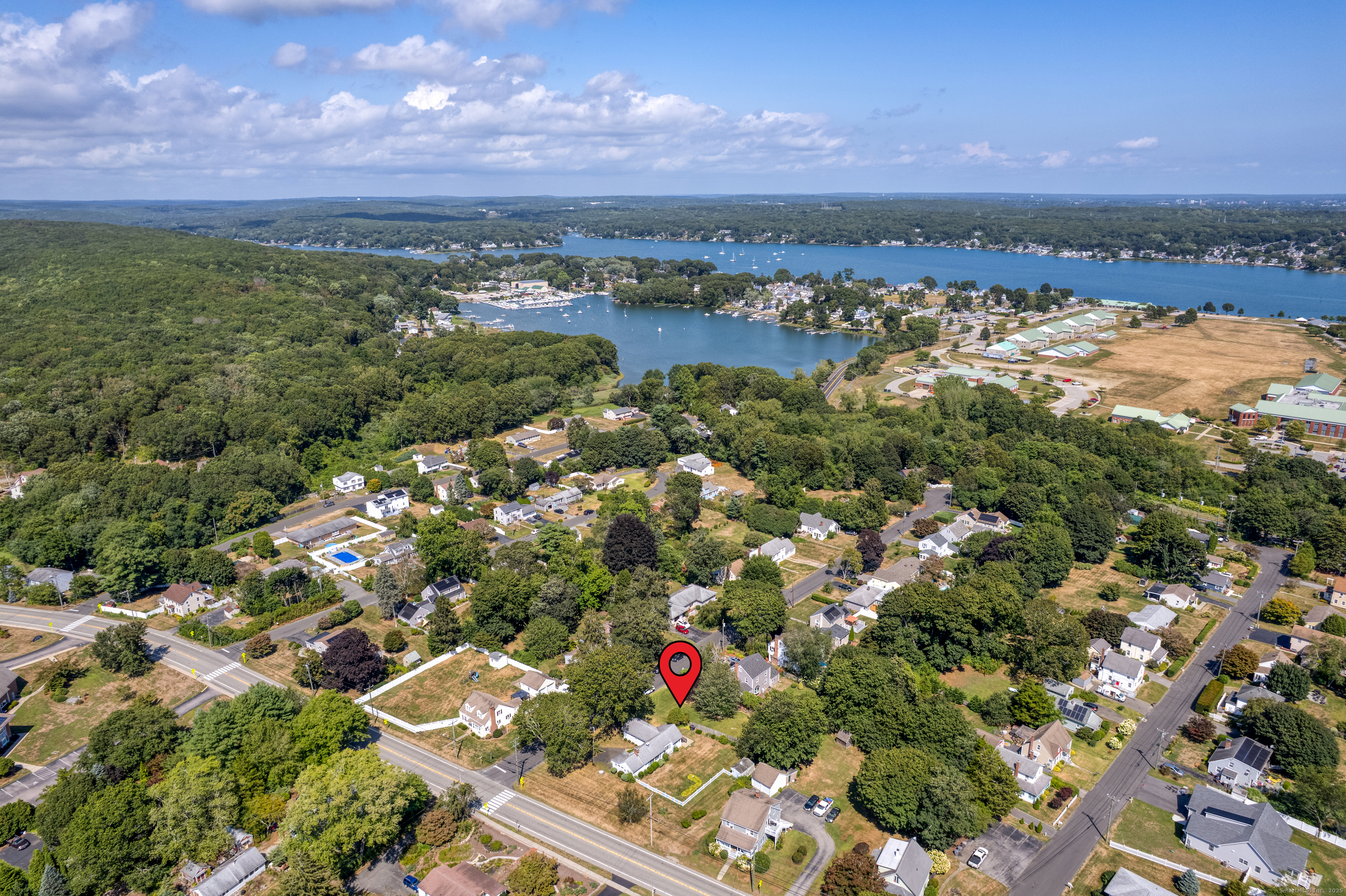 139 Pennsylvania Avenue East Lyme, CT 06357 - Photo 3 of 28 an aerial view of residential building and lake