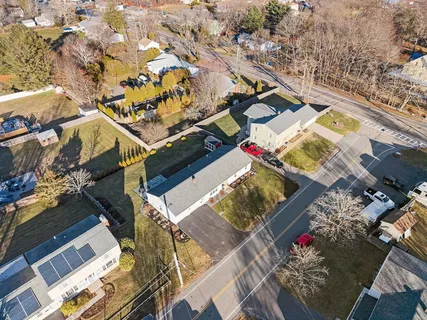 an aerial view of a houses