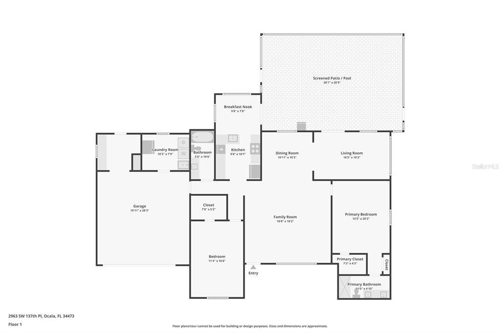 2963 Southwest 137th Place Ocala, FL 34473 - Photo 24 of 51 a picture of floor plan