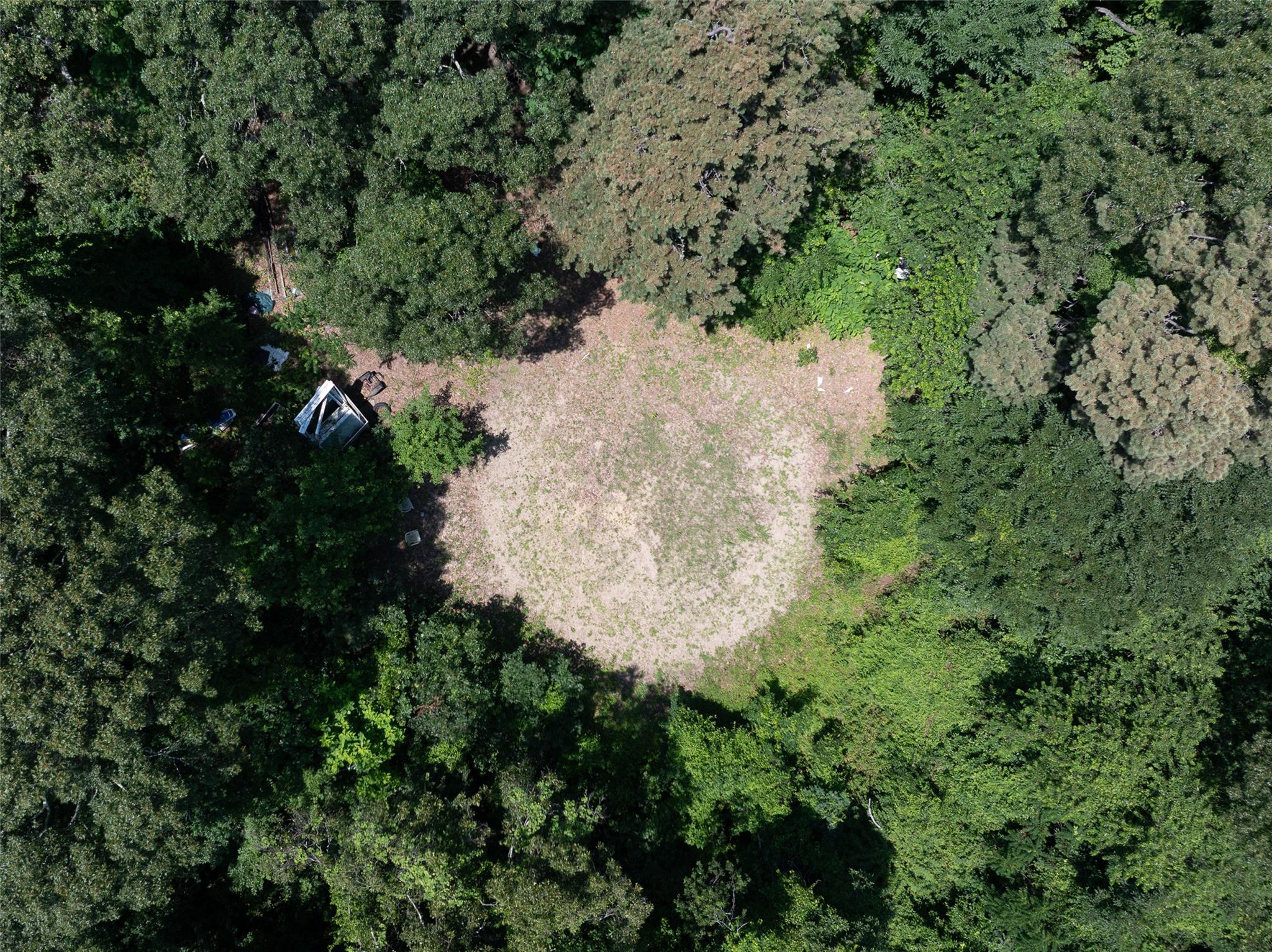 33 North Coleman Road Centereach, NY 11720 - Photo 35 of 40 Aerial view of property's location featuring a heavily wooded area