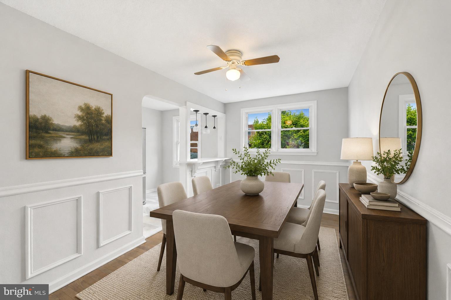 2052 Heather Road Folcroft, PA 19032 - Photo 8 of 17 a view of a dining room with furniture window and wooden floor