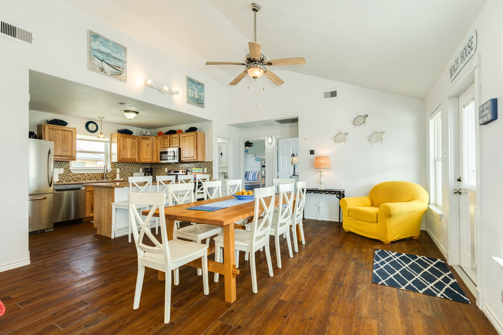 507 Point Lookout Surfside Beach, TX 77541 - Photo 19 of 31 a view of a dining room with furniture and wooden floor