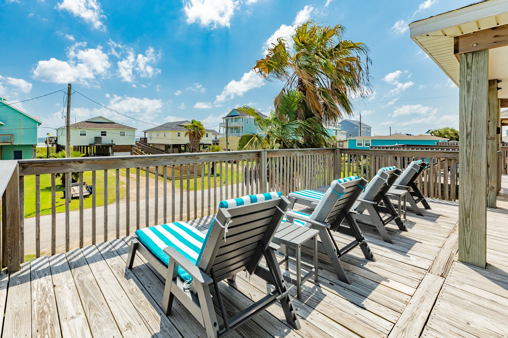 507 Point Lookout Surfside Beach, TX 77541 - Photo 10 of 31 a view of a chairs and table on the deck