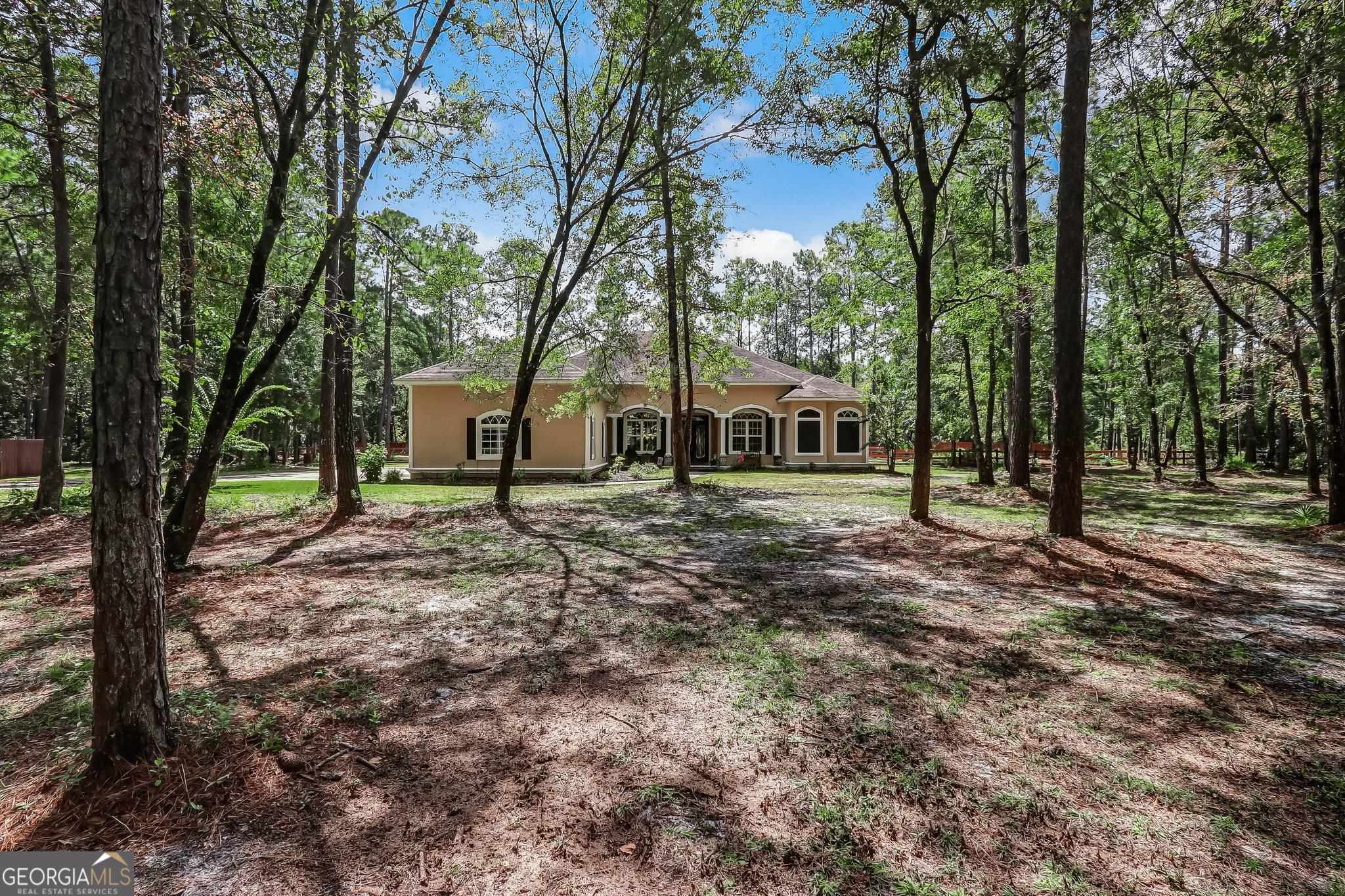 523 Sheffield Cemetery Road Kingsland, GA 31548 - Photo 1 of 1 a backyard of a house with lots of green space
