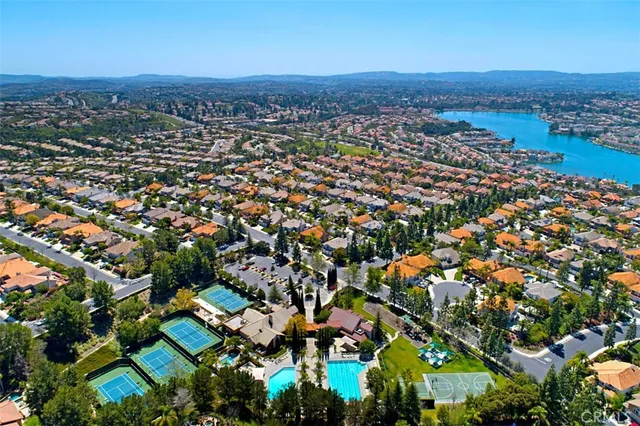 an aerial view of multiple house