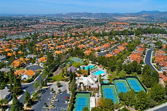 an aerial view of multiple house