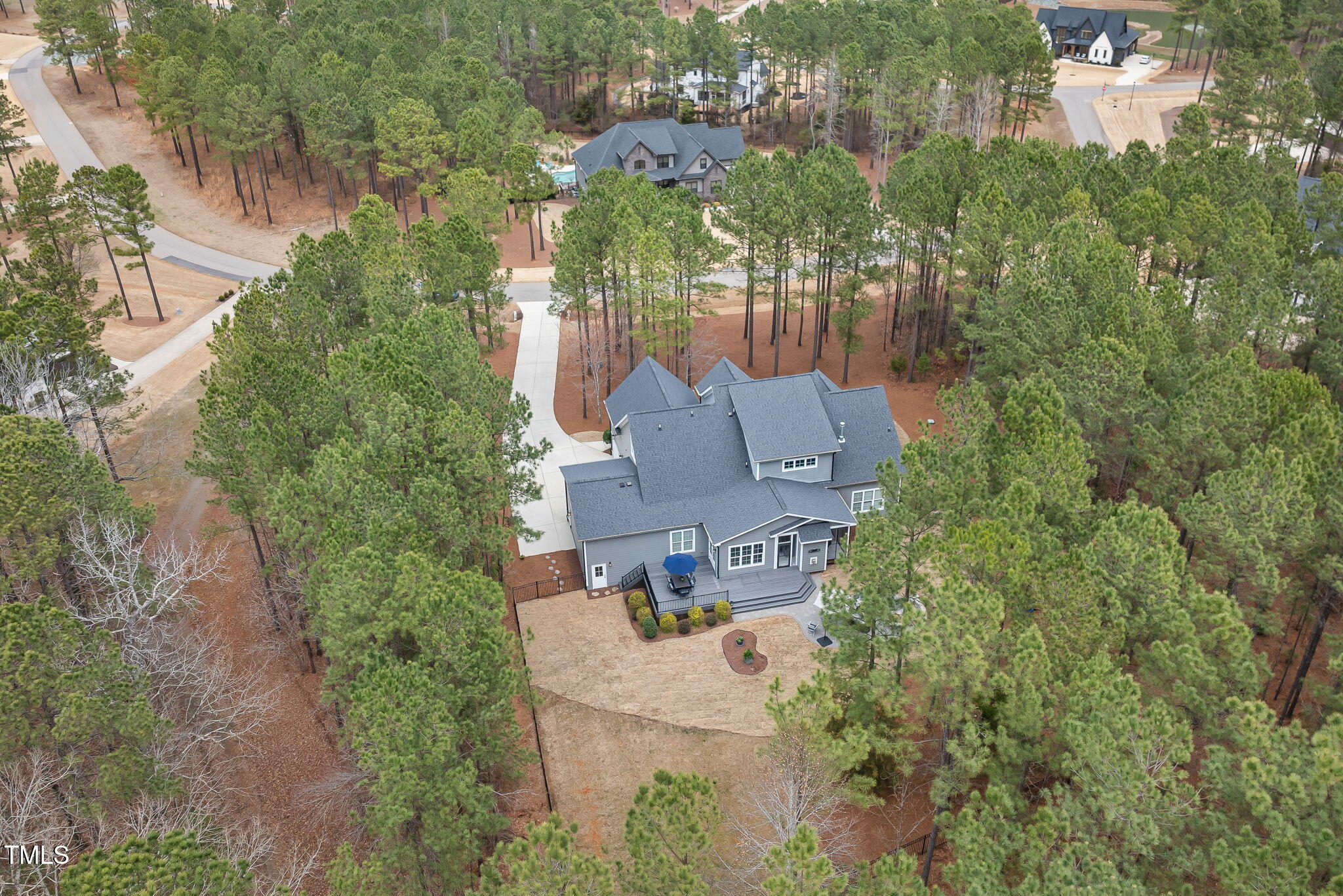 170 Pine Cone Loop Pittsboro, NC 27312 - Photo 55 of 58 an aerial view of multiple houses with yard