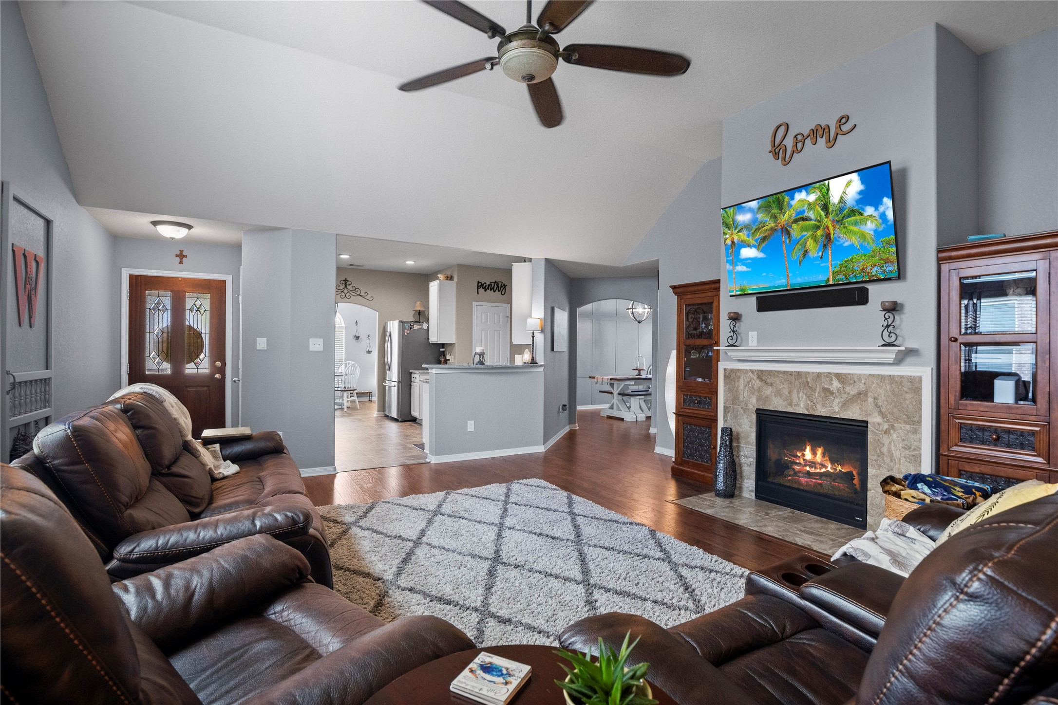 29307 Pear Side Court Spring, TX 77386 - Photo 11 of 29 Bookshelves on either side of the fireplace can be sold with the home.