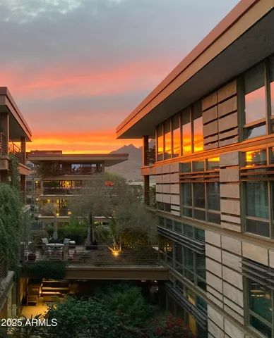 a view of city from balcony