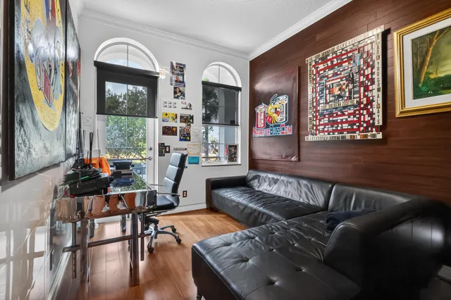 an aerial view of multiple house