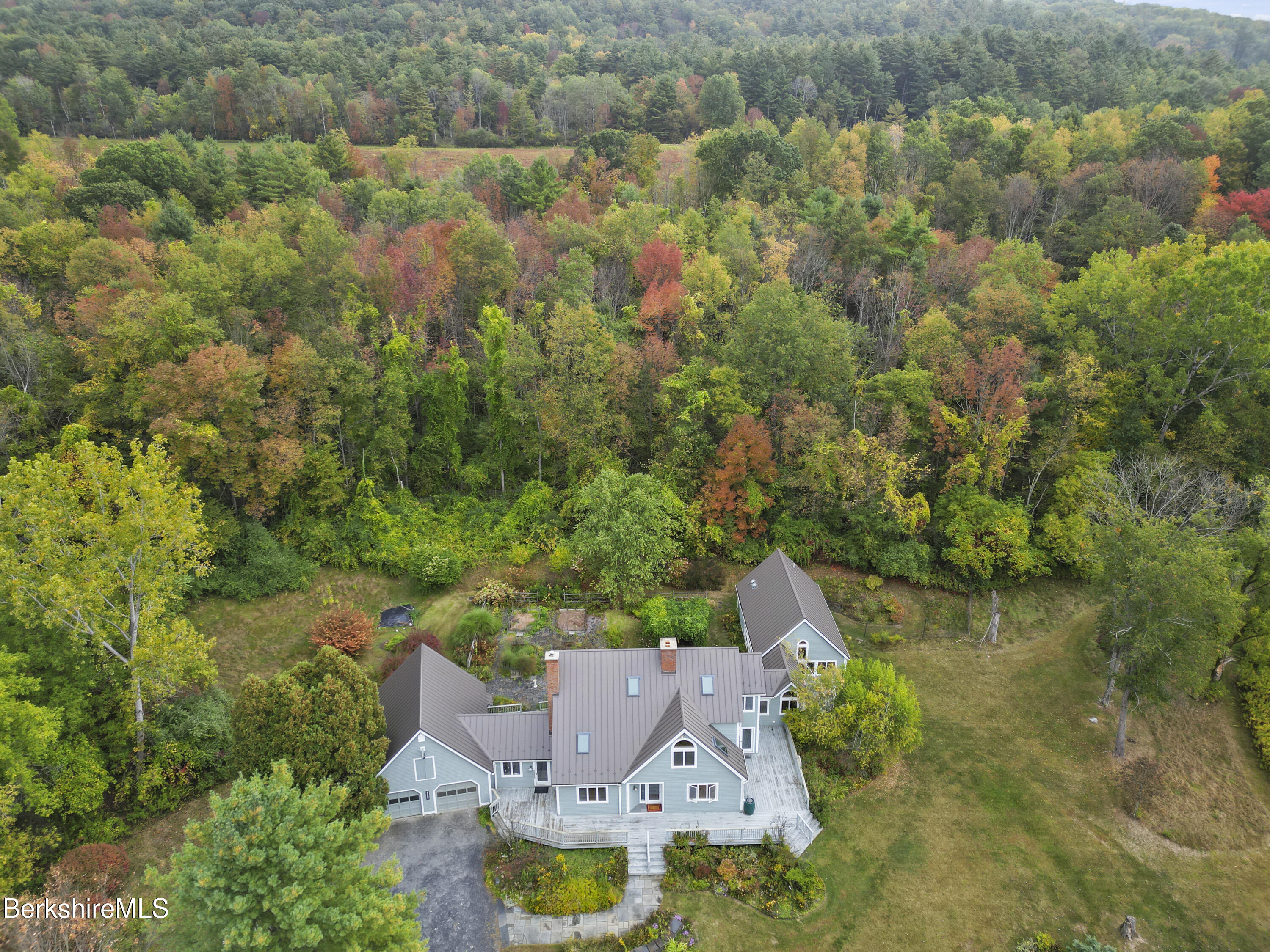 1030 Simonds Road Williamstown, MA 01267 - Photo 76 of 76 an aerial view of house with yard swimming pool and outdoor seating
