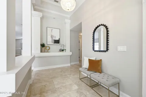 a bathroom with a sink a mirror and a bathtub