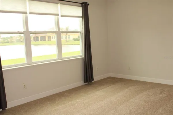 an empty room with a window