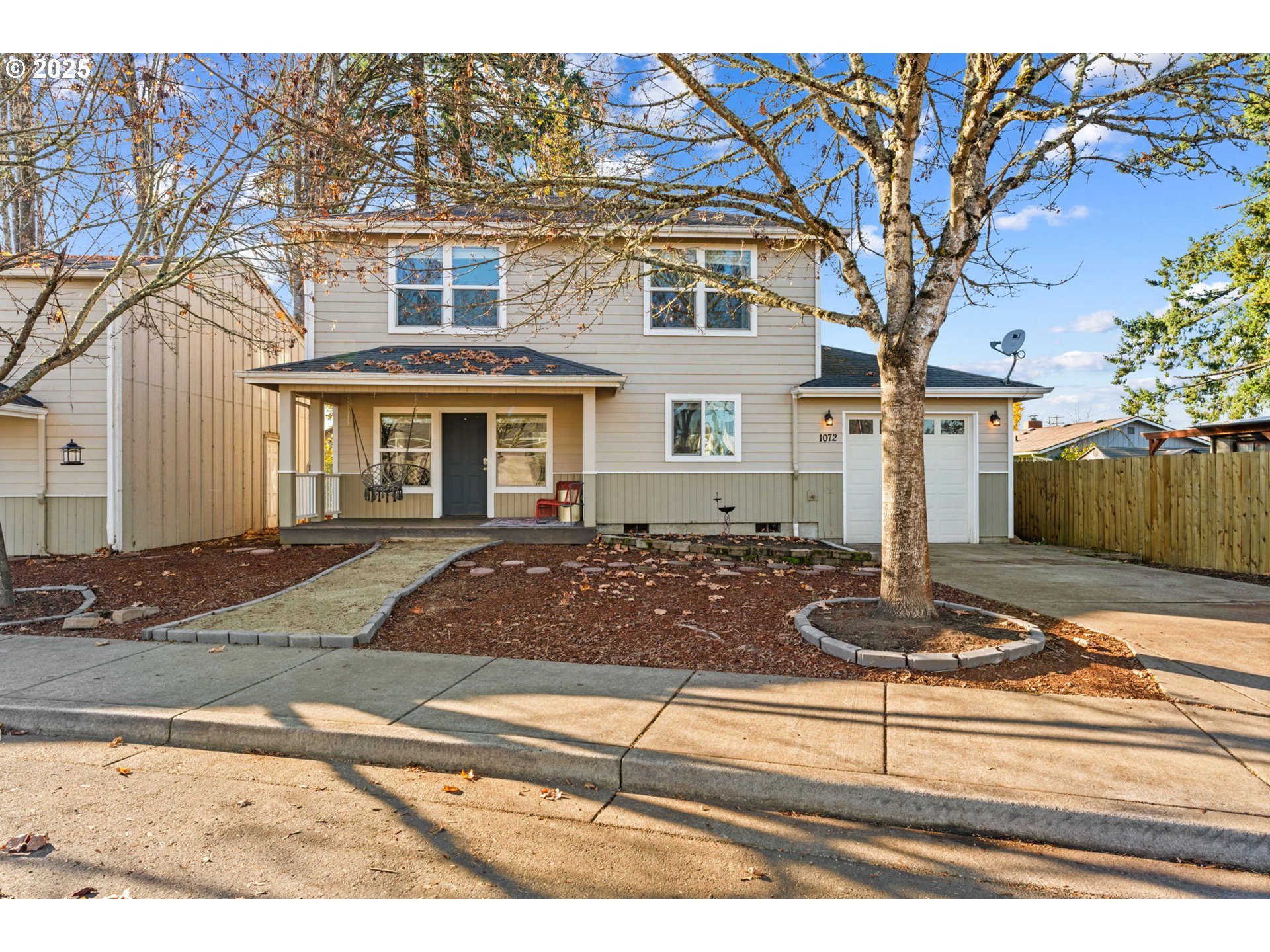 a front view of a house