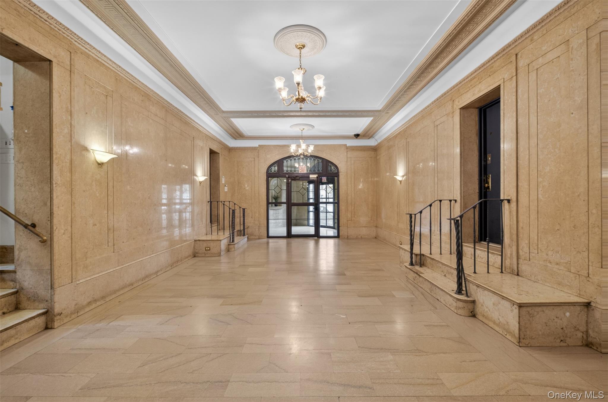 812 Riverside Drive, Unit 42 Manhattan, NY 10032 - Photo 16 of 19 a view of gallery with a chandelier