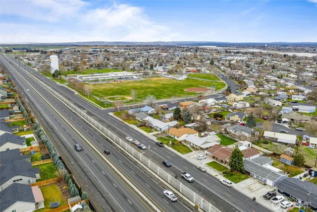 an aerial view of a city