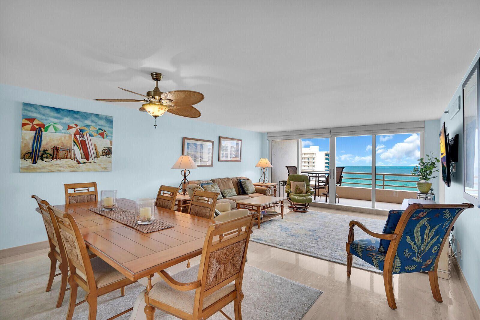 4101 North Ocean Boulevard, Unit 1604 Boca Raton, FL 33431 - Photo 18 of 51 a living room with furniture and a large window