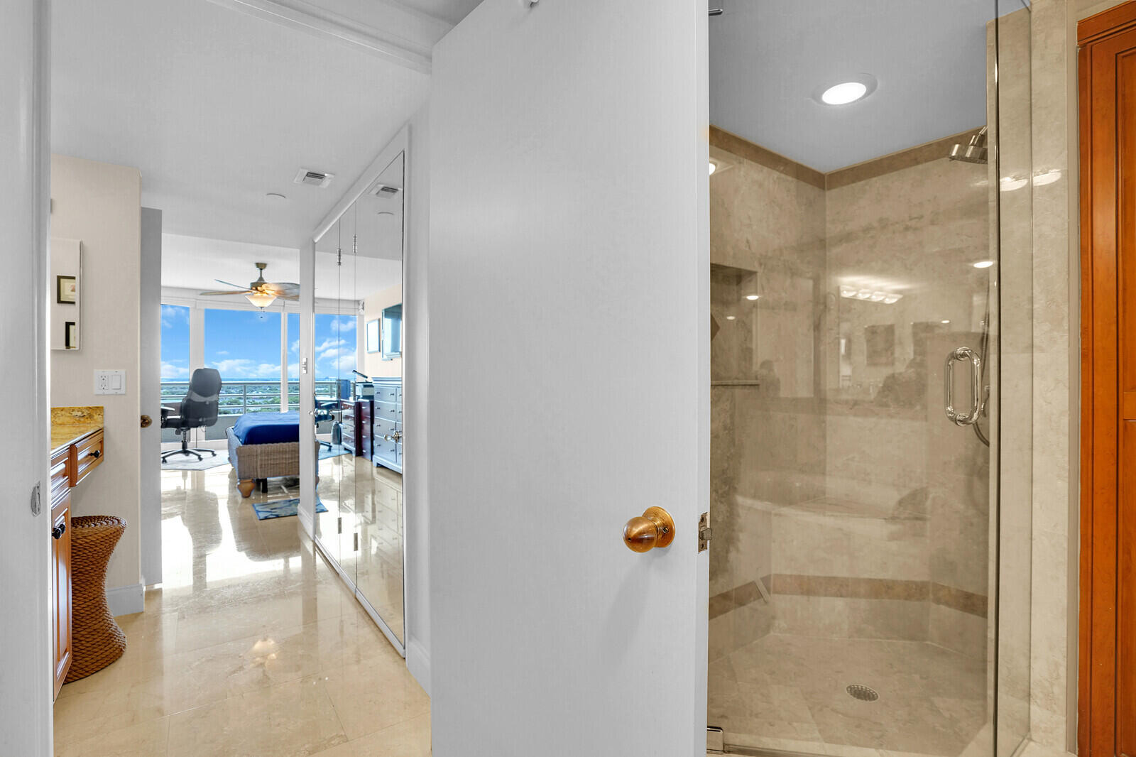 4101 North Ocean Boulevard, Unit 1604 Boca Raton, FL 33431 - Photo 31 of 51 a bathroom with a shower