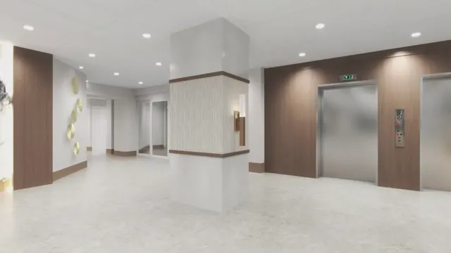 a view of a hallway with staircase