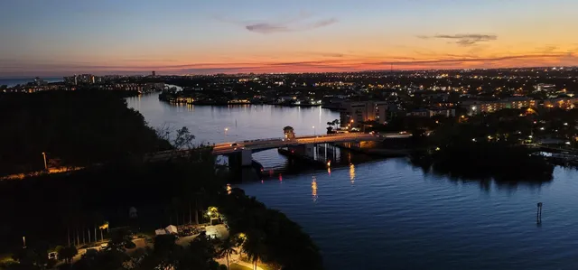 a view of a city from a balcony