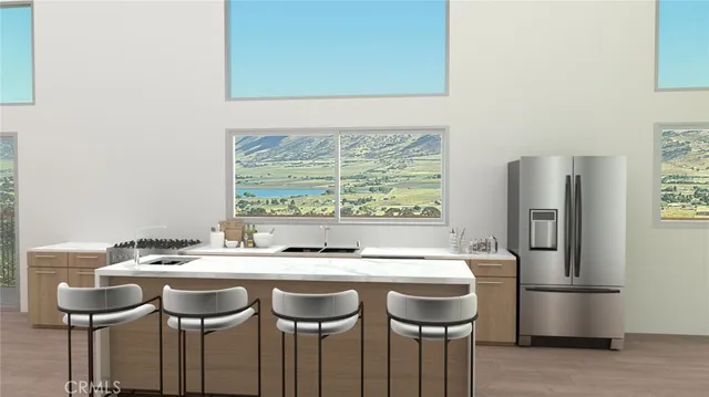 a view of a house with a ocean view