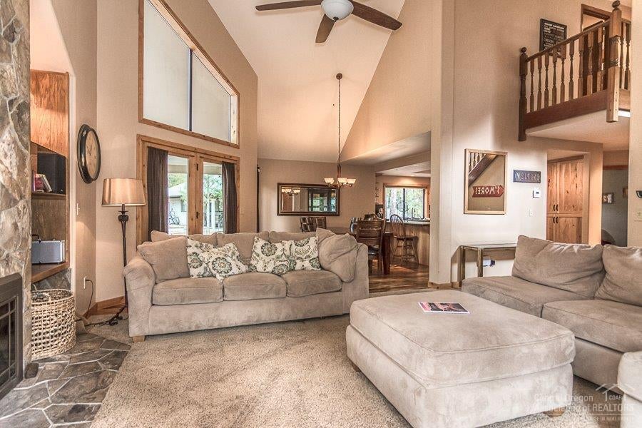 Comfortably furnished with soaring ceili